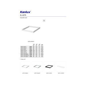 Kép 4/6 - Kanlux ADTR-H kiemelő keret LED panelhez, 120x30x6.5cm, összeszerelt, fehér