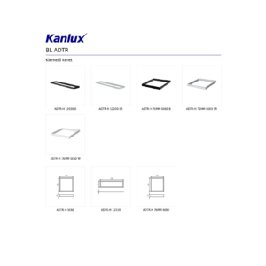 Kép 5/6 - Kanlux ADTR-H kiemelő keret LED panelhez, 120x30x6.5cm, összeszerelt, fehér
