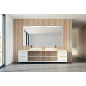 Kép 2/4 - Kanlux Astim LED tükörmegvilágító lámpa, 8 W, fekete, 4000K, 550 lumen, 40 cm
