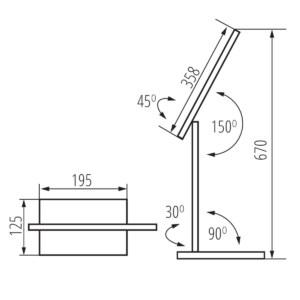 Kép 10/10 - Kanlux PREDA LED asztali lámpa, 7.3W, 620 lm, CCT, fehér, dimmelhető
