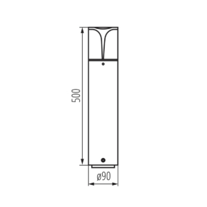 Kép 10/10 - Kanlux PRESO kültéri állólámpa grafit, E27, 10W, IP44, 50 cm