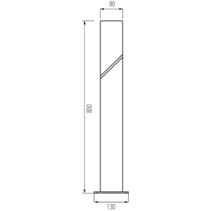 Kép 4/4 - Kanlux LAVEN kerti állólámpa, E27, 10W, IP44, grafit, 80 cm