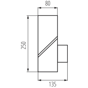 Kép 5/5 - Kanlux LAVEN kültéri oldafali lámpa grafit, E27, 10W, IP44, 25 cm