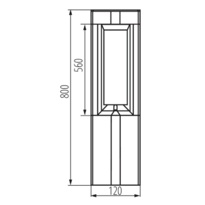 Kép 10/10 - Kanlux PEVO kültéri állólámpa grafit, E27, 11W, IP44, 80 cm
