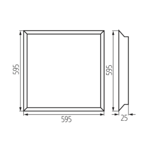 Kép 4/4 - Kanlux BLINGO LED panel 60 x 60 cm, 34W, 4000K, 4080 lm, UGR<19 (50)