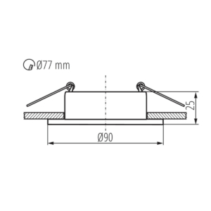 Kép 4/4 - Kanlux FELINE DSO spot keret fix kör, 10W, GU10, fekete