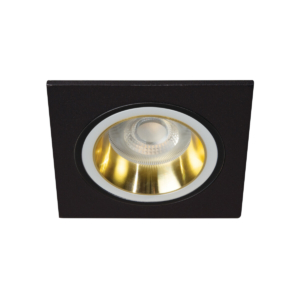 Kép 1/4 - Kanlux FELINE DSL spot keret fix négyzet, 10W, GU10, arany/fekete