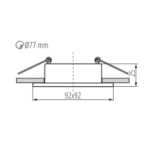 Kép 4/4 - Kanlux FELINE DSL spot keret fix négyzet, 10W, GU10, arany/fehér