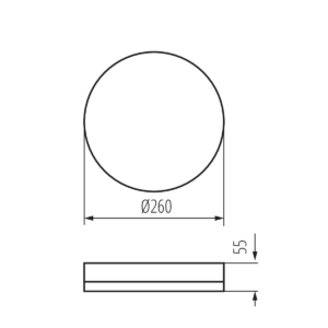 Kép 4/4 - Kanlux IPER LED mennyezeti lámpa kör, 26W, 4000K, 3120 lm, IP65