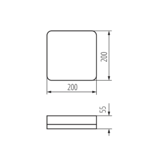 Kép 4/4 - Kanlux IPER LED mennyezeti lámpa négyzet, 19W, 4000K, 2280 lm, IP65