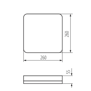 Kép 4/4 - Kanlux IPER LED mennyezeti lámpa négyzet, 26W, 4000K, 3120 lm, IP65