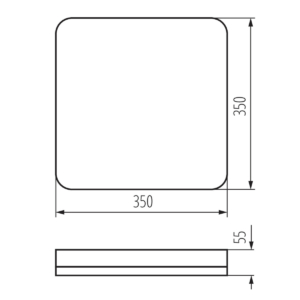 Kép 4/4 - Kanlux IPER LED mennyezeti lámpa négyzet, 35W, 4000K, 4200 lm, IP65