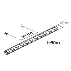 Kép 6/6 - Kanlux Givro LED fénykábel 100W, 4000K, 120 lm/m, 50 méter