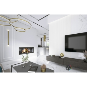 Kép 1/7 - Lamelio INFINITY OLMO lamella panel, fehér, festhető, 12.2 x 270 cm
