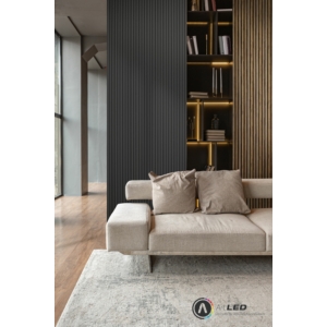 Kép 4/7 - Lamelio INFINITY OLMO lamella panel, fehér, festhető, 12.2 x 270 cm