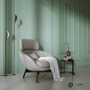 Kép 7/7 - Lamelio INFINITY OLMO lamella panel, fehér, festhető, 12.2 x 270 cm