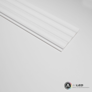 Kép 3/6 - Lamelio INFINITY ONDA lamella panel, fehér, festhető, 12.2 x 270 cm