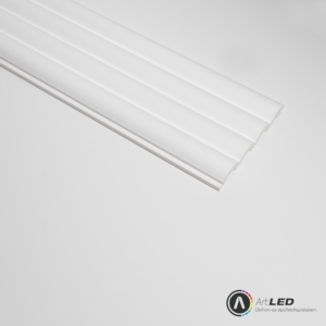 Kép 4/9 - Lamelio INFINITY LUNA lamella panel, fehér, festhető, 12.2 x 270 cm