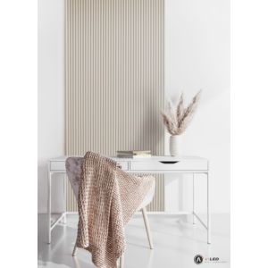 Kép 5/9 - Lamelio INFINITY LUNA lamella panel, fehér, festhető, 12.2 x 270 cm