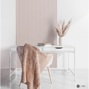 Kép 6/9 - Lamelio INFINITY LUNA lamella panel, fehér, festhető, 12.2 x 270 cm