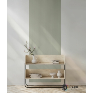 Kép 8/9 - Lamelio INFINITY LUNA lamella panel, fehér, festhető, 12.2 x 270 cm