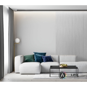 Kép 2/6 - Lamelio ONDA lamella panel, szürke, 12.2 x 270 cm