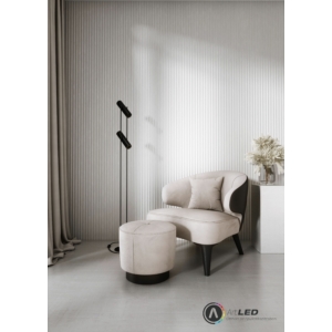 Kép 3/6 - Lamelio ONDA lamella panel, szürke, 12.2 x 270 cm