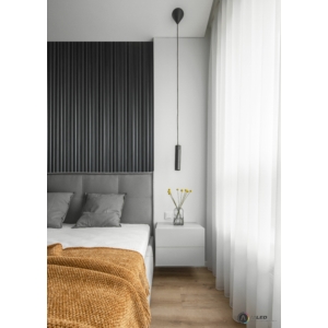 Kép 4/8 - Lamelio ONDA lamella panel, fekete, 12.2 x 270 cm