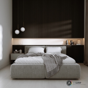 Kép 6/8 - Lamelio ONDA lamella panel, fekete, 12.2 x 270 cm