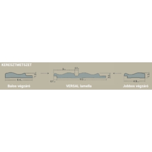 Kép 2/2 - Lamelio INFINITY VERSAL fehér, festhető jobbos végzáró  4.9 x 270 cm