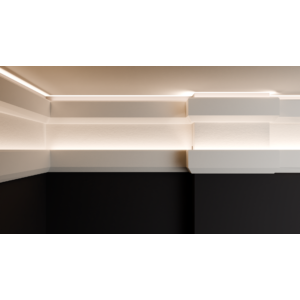 Kép 4/7 - EXTRA kedvezmény csomag - LED003 rejtett világításos díszléc + COB LED szalag