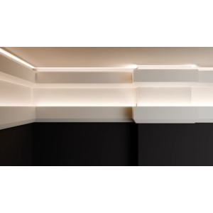 Kép 5/7 - Dubai Decor LED003 rejtett világításos díszléc 2400 x 80 x 33 mm