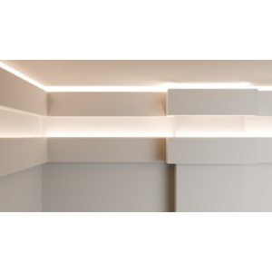Kép 4/7 - EXTRA kedvezmény csomag - LED024 rejtett világításos díszléc + COB LED szalag