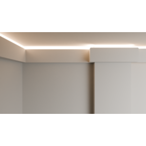 Kép 5/7 - EXTRA kedvezmény csomag - LED024 rejtett világításos díszléc + COB LED szalag