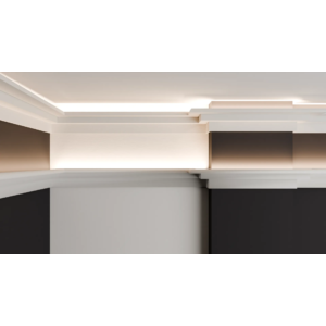 Kép 5/7 - Dubai Decor LED042 rejtett világításos/holker díszléc 2400 x 61 x 101 mm