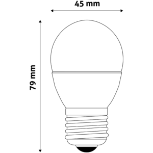 Kép 5/5 - Entac LED Mini Globe izzó E27 6.5W, 3000K, 540 lm (K)