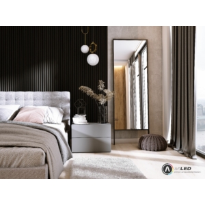 Kép 3/10 - Lamelio OLMO lamella panel, fekete, 12.2 x 270 cm