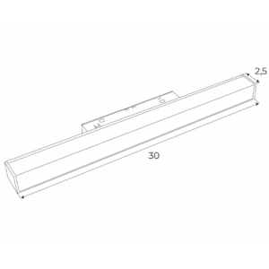 Kép 2/10 - MAXLIGHT Track Magnetic 48V-os sínrendszeres lámpa, 12W, 3000K, 634 lm, 30 cm, fekete