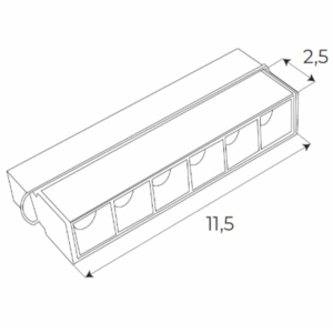 Kép 2/10 - MAXLIGHT Track Magnetic 48V-os sínrendszeres lámpa, 6W, 3000K, 340 lm, 11.5 cm, fekete