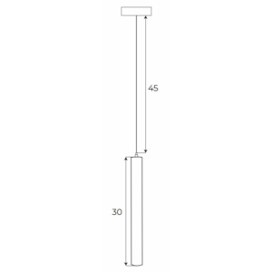 Kép 2/10 - MAXLIGHT Track Magnetic 48V-os sínrendszeres függő lámpa, 5W, 3000K, 361 lm, 75 cm, fekete