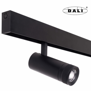 Kép 1/10 - MAXLIGHT Track Magnetic 48V-os sínrendszeres spot lámpa, állítható, 12W, 3000K, 784 lm,  Ø5 cm, fekete, DALI