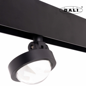 Kép 1/11 - MAXLIGHT Track Magnetic 48V-os sínrendszeres lámpa, állítható, 8W, 3000K, 767 lm,  Ø6.5 cm, fekete, DALI