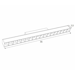 Kép 3/3 - MAXLIGHT Track Magnetic 48V-os sínrendszeres lámpa, 18W, 3000K, 1049 lm, 35 cm, fehér