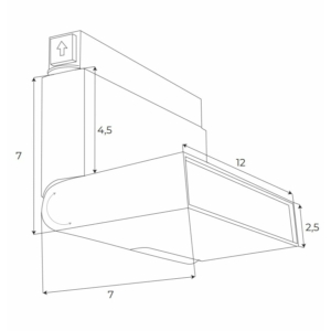 Kép 5/5 - MAXLIGHT Track Magnetic 48V-os sínrendszeres lámpa, állítható, 6W, 3000K, 323 lm, 12 cm, fehér