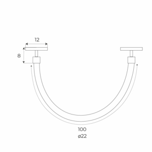 Kép 4/4 - MAXLIGHT Track Magnetic 48V-os sínrendszeres szilikon spirál lámpa, 15W, 3000K, 1028 lm, Ø22x100 cm, fehér