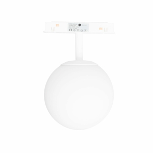 Kép 1/4 - MAXLIGHT Track Magnetic 48V-os sínrendszeres gömb lámpa, 6W, 3000K, 525 lm, Ø10 cm, fehér