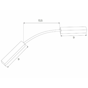 Kép 2/10 - MAXLIGHT Track Magnetic belső flexibilis áramátadó elem két sín között