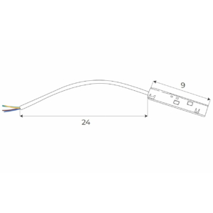 Kép 2/2 - MAXLIGHT Track Magnetic betáp csatlakozófehér MA007 külső tápegységhez