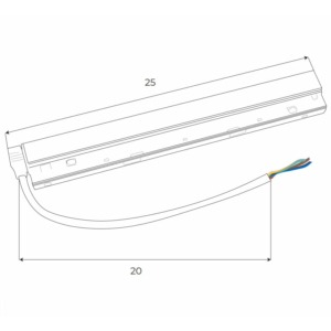 Kép 2/2 - MAXLIGHT Track Magnetic 48 V-os belső tápegység fehér 200W