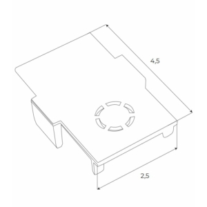 Kép 2/2 - MAXLIGHT Track Magnetic végzáró fehér MT0023, MT0024 sínekhez